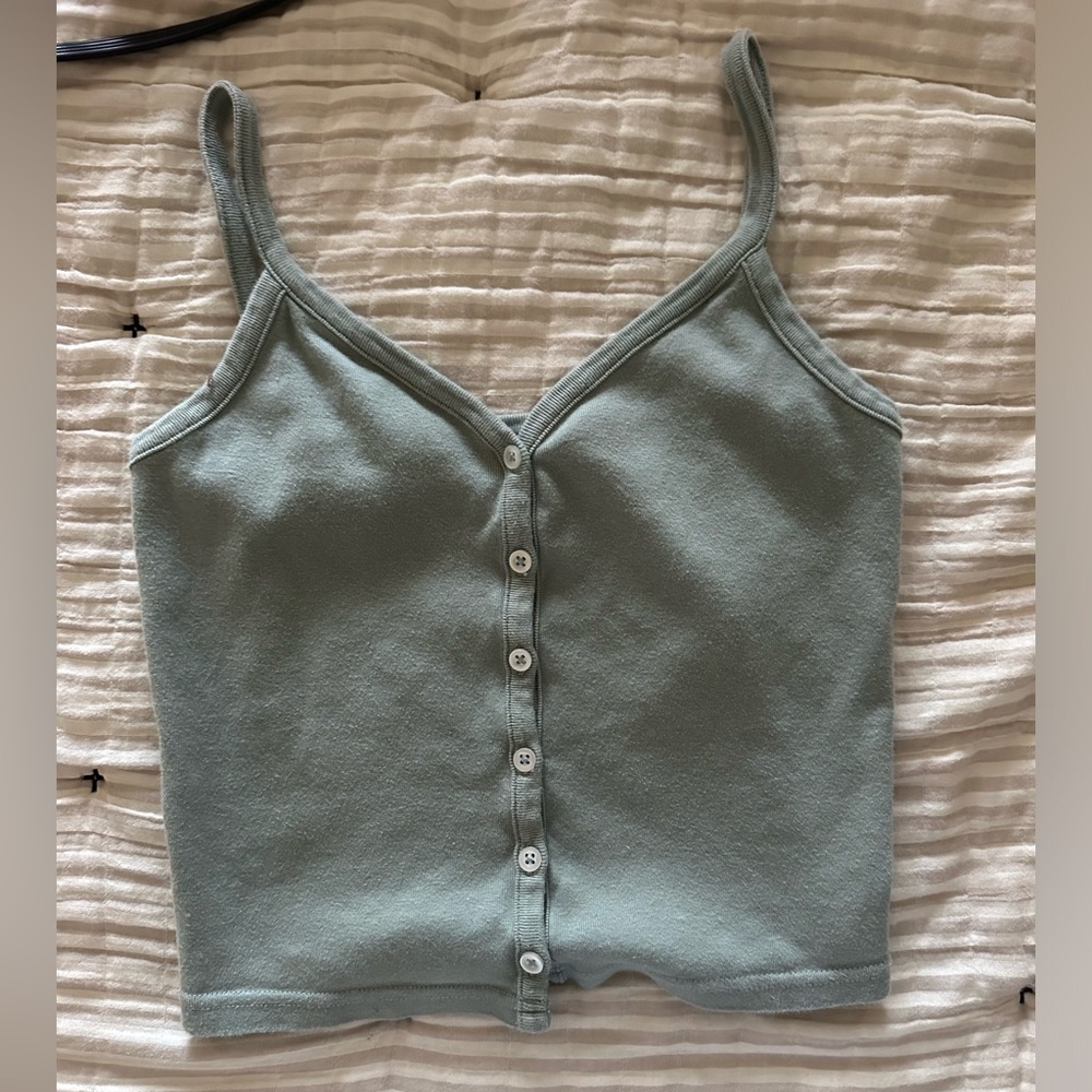 J. Galt button down tank light green